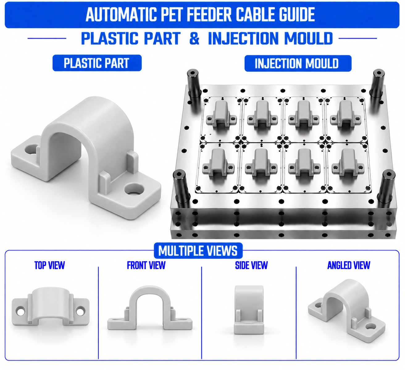 Automatic Pet Feeder Plastic Cable Guide Mould and Moulding Service